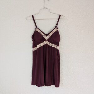 Victoria's Secret Women's Purple and Burgundy Blouse